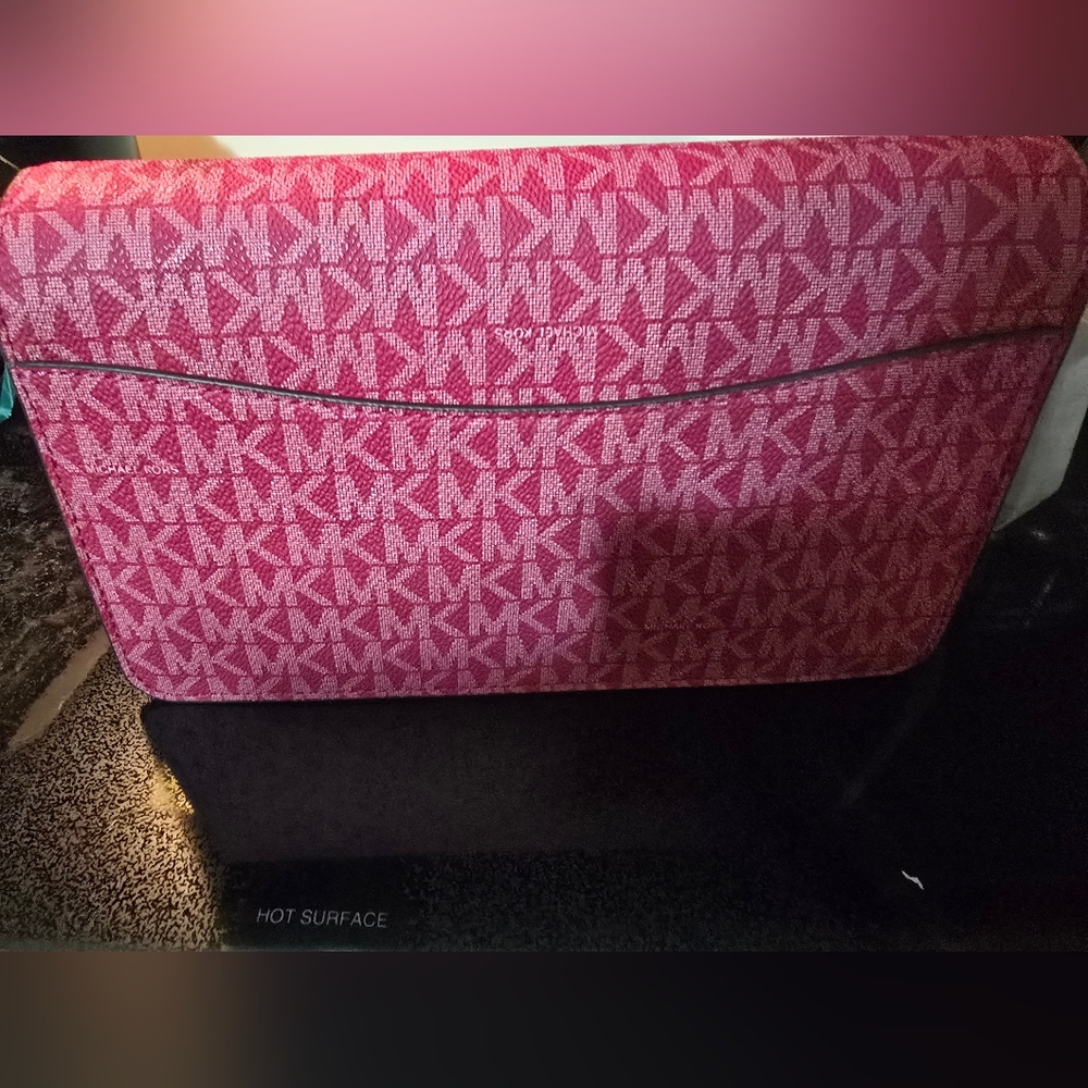 NWT Michael Kors Jet Set Crossbody bag- RASPBERRY PINK MK NEW - Picture 5 of 11